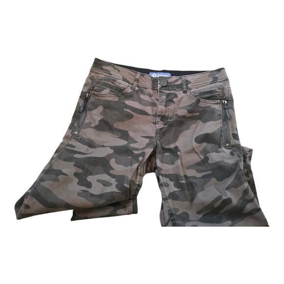 Democracy Camouflage Zipper Ab"solution Stretch Skinny Jeans Size 6 - Picture 6 of 10